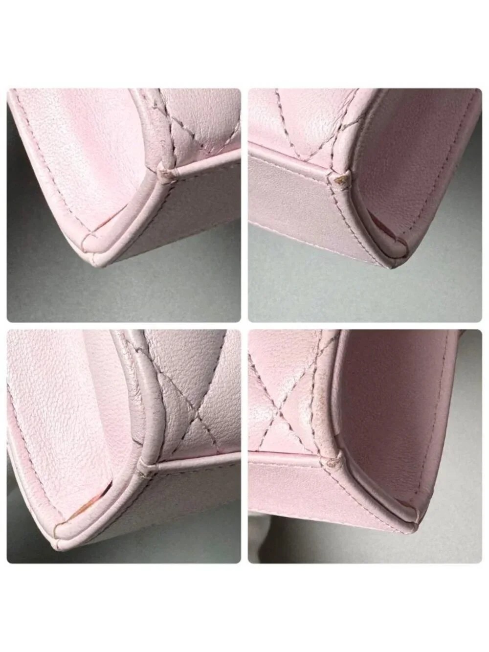 Chanel Mini Quilted Chain Shoulder Bag Pink Lambskin